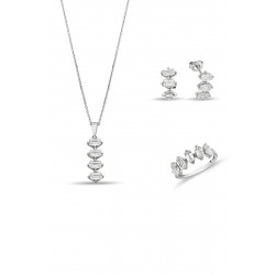 14 Ayar Altın 3-4-5 Sıralı Baget Taşlı Mini Set